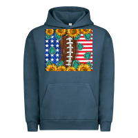 Pigment Midnight Navy American football and america Urban Hoodie - NancyCooperArtShop