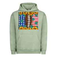 Pigment Oil Green American football and america Urban Hoodie - NancyCooperArtShop