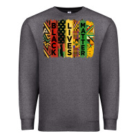 Charcoal Heather junetheenth black livesmatter brush stroke Premium Sweatshirt - HRA Design Shop