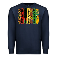 Navy junetheenth black livesmatter brush stroke Premium Sweatshirt - HRA Design Shop