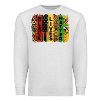 Oatmeal Heather junetheenth black livesmatter brush stroke Premium Sweatshirt - HRA Design Shop