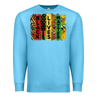 Ocean Blue junetheenth black livesmatter brush stroke Premium Sweatshirt - HRA Design Shop