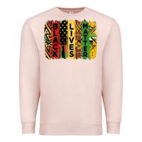 Pale Pink junetheenth black livesmatter brush stroke Premium Sweatshirt - HRA Design Shop