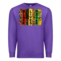 Purple junetheenth black livesmatter brush stroke Premium Sweatshirt - HRA Design Shop