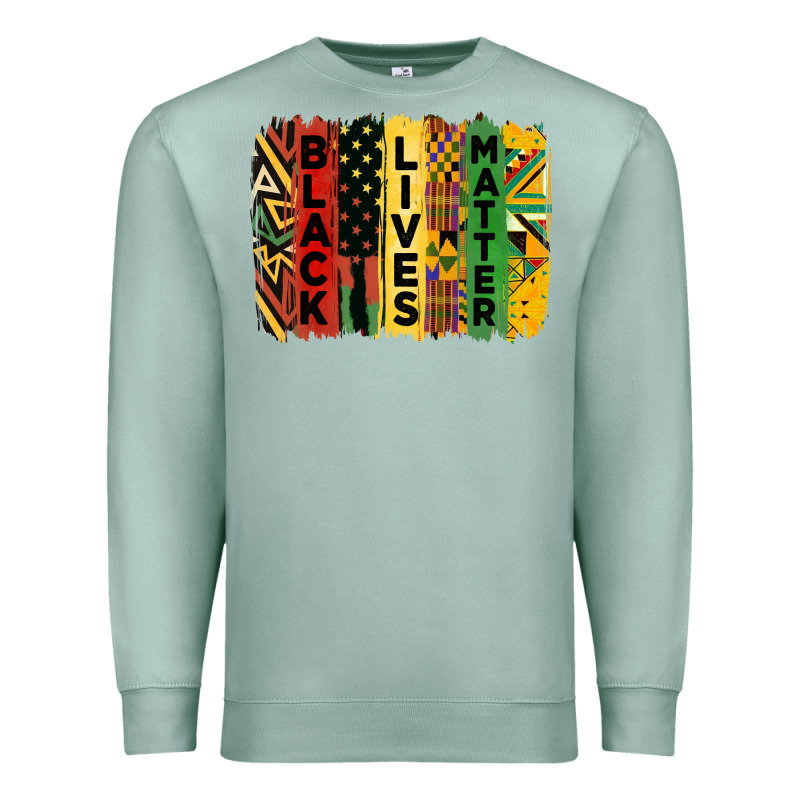 Junetheenth Black Livesmatter Brush Stroke Premium Sweatshirt by HRA Design Shop | Teevron