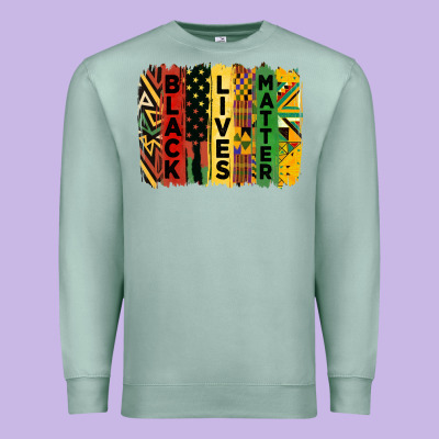 Junetheenth Black Livesmatter Brush Stroke Premium Sweatshirt Designed By Hra Design Shop