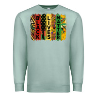 Seafoam junetheenth black livesmatter brush stroke Premium Sweatshirt - HRA Design Shop
