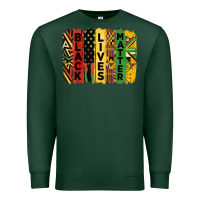 Sports Green junetheenth black livesmatter brush stroke Premium Sweatshirt - HRA Design Shop