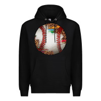 Black western baseball leopard serape pattern Premium Hoodie - Artiststas