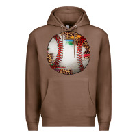 Chestnut western baseball leopard serape pattern Premium Hoodie - Artiststas