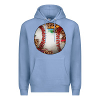 Colony Blue western baseball leopard serape pattern Premium Hoodie - Artiststas