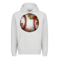 Dove Grey western baseball leopard serape pattern Premium Hoodie - Artiststas