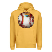 Mustard western baseball leopard serape pattern Premium Hoodie - Artiststas