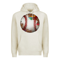 Oatmeal Heather western baseball leopard serape pattern Premium Hoodie - Artiststas