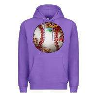 Purple western baseball leopard serape pattern Premium Hoodie - Artiststas