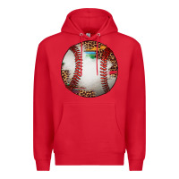 Red western baseball leopard serape pattern Premium Hoodie - Artiststas