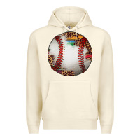 Sandshell western baseball leopard serape pattern Premium Hoodie - Artiststas