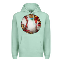 Seafoam western baseball leopard serape pattern Premium Hoodie - Artiststas