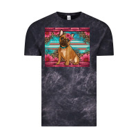 Cloud Black french bulldog floral Vintage Tee - Artiststas