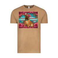 Vintage Camel french bulldog floral Vintage Tee - Artiststas
