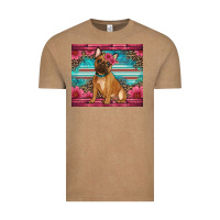 Vintage Coffee french bulldog floral Vintage Tee - Artiststas