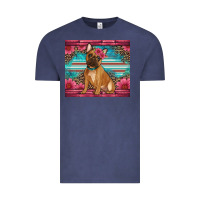 Vintage Denim french bulldog floral Vintage Tee - Artiststas