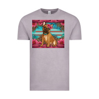 Vintage Zinc french bulldog floral Vintage Tee - Artiststas