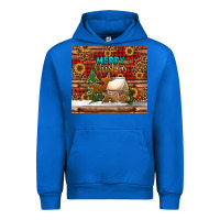 Cobalt merry christmas cookies buffalo plaid Urban Hoodie - Jasminsmagicworld