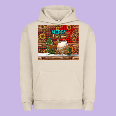 Merry Christmas Cookies Buffalo Plaid Urban Hoodie Designed By Jasminsmagicworld