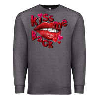 Charcoal Heather kiss me back Premium Sweatshirt - FaDigitalArtStudio