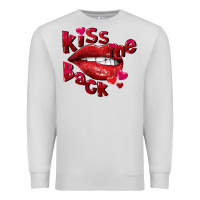Dove Grey kiss me back Premium Sweatshirt - FaDigitalArtStudio