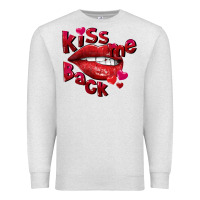 Oatmeal Heather kiss me back Premium Sweatshirt - FaDigitalArtStudio