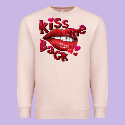 Kiss Me Back Premium Sweatshirt Designed By Fadigitalartstudio