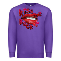 Purple kiss me back Premium Sweatshirt - FaDigitalArtStudio