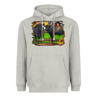 Moon Dust black angus cattle and bull in barnyard Heavyweight Hoodie - RanaPortraitStore