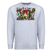 Heather Grey Joy Premium Sweatshirt - CowhideDigitalArt