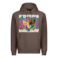 Coffee easter farm chicken chick rooster daisys butterfly sunflower eggs glit Premium Hoodie - Artiststas