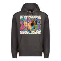 Smoke easter farm chicken chick rooster daisys butterfly sunflower eggs glit Premium Hoodie - Artiststas