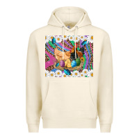 Tofu easter farm chicken chick rooster daisys butterfly sunflower eggs glit Premium Hoodie - Artiststas