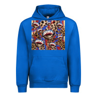 Cobalt american flag lips leopard Urban Hoodie - NancyCooperArtShop