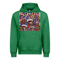 Emerald american flag lips leopard Urban Hoodie - NancyCooperArtShop