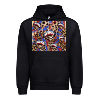 Foreset Green american flag lips leopard Urban Hoodie - NancyCooperArtShop