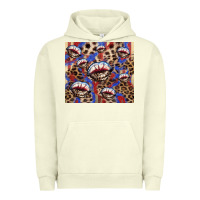 Pigment Pistachio american flag lips leopard Urban Hoodie - NancyCooperArtShop