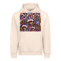 Sandshell american flag lips leopard Urban Hoodie - NancyCooperArtShop
