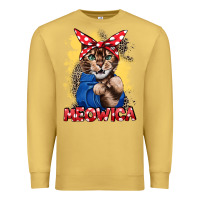 Antique Gold Meowica 4th of july Premium Sweatshirt - CowGirlArtShop