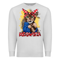 Dove Grey Meowica 4th of july Premium Sweatshirt - CowGirlArtShop