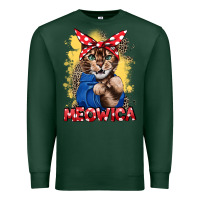 Sports Green Meowica 4th of july Premium Sweatshirt - CowGirlArtShop