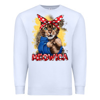 White Meowica 4th of july Premium Sweatshirt - CowGirlArtShop