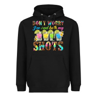 Black dont worry ive had both my shots Heavyweight Hoodie - texasbilliewilder