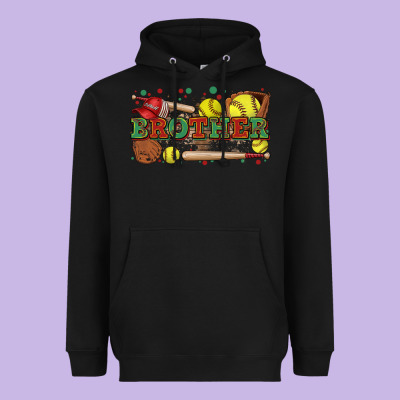 Brother Softball Heavyweight Hoodie Designed By Zillion Design Studio